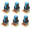 6Pcs 100K Ohm Variable Resistors Single Turn Rotary Carbon Film Taper Potentiometer with Knobs 1