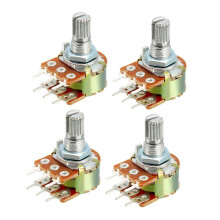 WH148 1K Ohm Variable Resistors Dual Turn Rotary Carbon Film Taper Potentiometer 4pcs