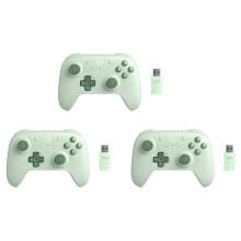 3X 8BitDo Controlador de Juegos Inalámbrico 2.4G con Joystick de Efecto Hall para PC para Raspberry Pi Android, Verde
