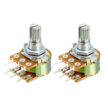 WH148 100K Ohm Variable Resistors Dual Turn Rotary Carbon Film Taper Potentiometer 2pcs