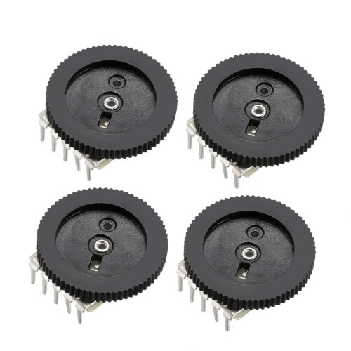 1K Ohm Dial Wheel Potentiometer for Stereo Volume Control 16x2mm 4Pcs
