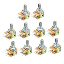 WH148 10K Ohm Variable Resistors Dual Turn Rotary Carbon Film Taper Potentiometer 10pcs