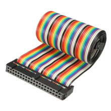 IDC Rainbow Wire Flat Ribbon Cable 40 Pins 43cm Length 2.54mm Pitch Type-B