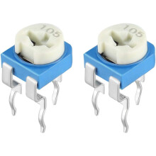 20 Pcs 1M Ohm Variable Resistors Top Adjustable Horizontal Cermet Potentiometers