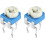 20 Pcs 1M Ohm Variable Resistors Top Adjustable Horizontal Cermet Potentiometers 1