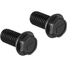 Metric M8x16mm Hex Flange Bolts Left Hand Thread 8.8 Grade Carbon Steel Black 2pcs