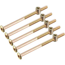 M6x100mm Furniture Bolt Nut Set Hex Socket Screw 50mm Thread Length with Barrel Nuts for Beds Headboards Chairs 5 Sets