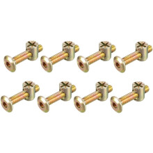 M6x30mm Furniture Bolt Nut Set Hex Socket Screw with Barrel Nuts for Beds Headboards Chairs 8 Sets