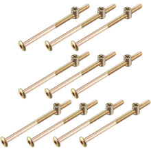 M6x100mm Furniture Bolt Nut Set Hex Socket Screw 50mm Thread Length with Barrel Nuts for Beds Headboards Chairs 10 Sets