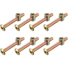 M6x50mm Furniture Bolt Nut Set Hex Socket Screw with Barrel Nuts for Beds Headboards Chairs 8 Sets