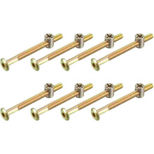 M6x70mm Furniture Bolt Nut Set Hex Socket Screw 58mm Thread Length with Barrel Nuts for Beds Headboards Chairs 8 Sets