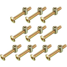 M6x45mm Furniture Bolt Nut Set Hex Socket Screw with Barrel Nuts for Beds Headboards Chairs 10 Sets