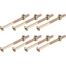M6x85mm Furniture Bolt Nut Set Hex Socket Screw 48mm Thread Length with Barrel Nuts for Beds Headboards Chairs 8 Sets