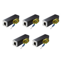5X Rj45 Stecken Sie Den Ethernet-Netzwerk-ÜBerspannungsschutz Thunder Arrester 100Mhz Ein