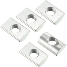 Half Round Roll-in Nut, M8 Threaded for 4040 Series Aluminum Extrusions Profile, Pack of 15