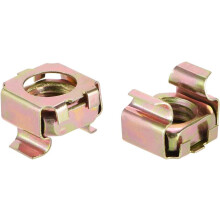 M10 Cage Nuts for Server Rack Cabinet, Carbon Steel Yellow Zinc Plated, Pack of 10