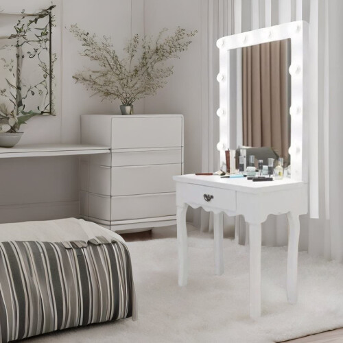 1 Drawer Dressing Table With LED Bulbs