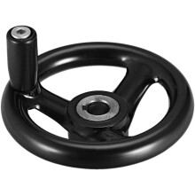 Hand Wheel 100mm Diameter 12mm Hole Plastic Black for Milling Machine