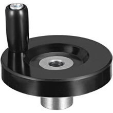 Hand Wheel 63mm Diameter 8mm Hole Diameter for Milling Machine, Lathe, Grinder; Black, Plastic, Metal