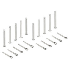 10Pcs M5x60mm Clevis Pins, 304 Stainless Steel Single Hole Flat Head Hitch Fastener Lock Systems with Cotter Pins for Furniture Installation Trailer L
