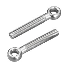 4Pcs M10 x 65mm Lifting Eye Bolts, 304 Stainless Steel Machinery Shoulder Swing Bolt Lifting Ring Eyebolt for Pipeline Gate Valves, Building Steel Pip