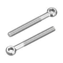4Pcs M6 x 55mm Lifting Eye Bolts, 304 Stainless Steel Machinery Shoulder Swing Bolt Lifting Ring Eyebolt for Pipeline Gate Valves, Building Steel Pipe