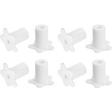 8Pcs Cable Grommet for 5/8 Inch Wall Hole, Silicone Cable Routing Kit Anti-Slip Wall Cable Pass Through Accessories for Ethernet Cable (White)