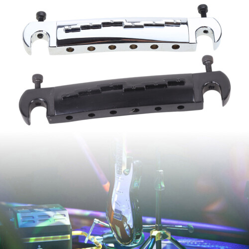 Bridge Saddle Tailpiece for LP Style Electric Guitar Replacements without Code Silver 2