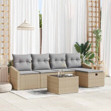 vidaXL Sofa Set 5 stk. Poly-Rattan
