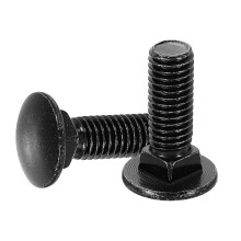 25Pcs Carriage Bolts, 1/2"-13x1-1/2 Carbon Steel Round Head Square Neck Screws Bolt Screw for Fastening Accessories - Black