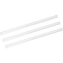 3Pcs Clear Rigid Acrylic Pipe, 5mm(0.2") ID x 8mm(0.31") OD 10" Round Polycarbonate Tube Plastic Tubing for Plumbing, Lighting, Aquarium, DIY Projects