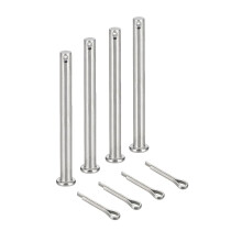 4Pcs M6x90mm Clevis Pins, 304 Stainless Steel Single Hole Flat Head Hitch Fastener Lock Systems with Cotter Pins for Furniture Installation Trailer La