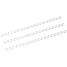 3Pcs Clear Rigid Acrylic Pipe, 7mm(0.28") ID x 10mm(0.39") OD 12" Round Polycarbonate Tube Plastic Tubing for Plumbing, Lighting, Aquarium, DIY Projec