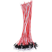 100pcs 5mm LED Diode Lights, Pink Light DC 12V Pre-Wired Small Emitting LED Light High Brightness