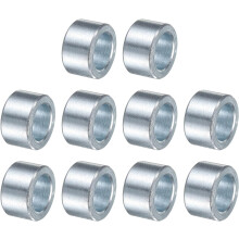 10 Pcs Galvanized Steel Spacer 1/2" Bore x 3/4" OD x 7/16" Length, Unthreaded Standoff Bushing Plain Finish, Round Metal Spacer Fits M12 Screws Bolts