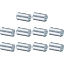 10 Pcs Galvanized Steel Spacer 1/2" Bore x 3/4" OD x 1-3/16" Length, Unthreaded Standoff Bushing Plain Finish, Round Metal Spacer Fits M12 Screws Bolt