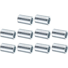 10 Pcs Galvanized Steel Spacer 1/2" Bore x 3/4" OD x 1-1/4" Length, Unthreaded Standoff Bushing Plain Finish, Round Metal Spacer Fits M12 Screws Bolts