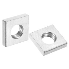 10Pcs M6x11mmx3mm Square Nuts, Carbon Steel Zinc Plated Coarse Thread Square Nuts Fasteners for Home Repairs and Professional Engineering, Silver