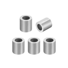 Aluminum Crimping Loop Sleeve Round for 7/32" - 1/4" Wire Rope Pack of 5