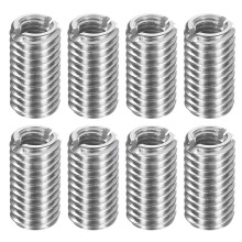 8Pcs Threaded Insert, Stainless Steel M5-0.8 Female to M8-1.25 Male Repair Nut 15mm Long Thread Adapters Sleeve Reducing Nut Thread Repair Screw for H