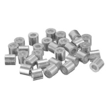 Aluminum Crimping Loop Sleeve 3.4mm ID Round for 3/32" - 1/8" Wire Rope Pack of 30