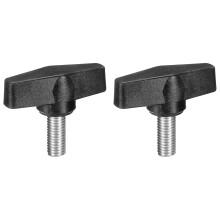 2Pcs Clamping Screw Knob, M10 x 25mm Metric Carbon Steel t Shaped Thumb Screws Handle for Quick Remove Hand Tightening Knob Replacement
