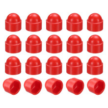 20Pcs Hex Nut Cover, M10x17x20.5mm Plastic Dome Nut Protection Cap Hex Screws Bolt Covers for Indoor Outdoor Furniture Automotive Bolts Decoration, Re
