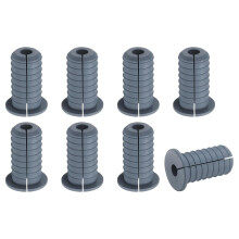8Pcs Wall Grommets 3/4 Inch 19mm Silicone Anti-Slip Wall Pass Through Cable Bushing Feed Through Grommets Ethernet Cable Routing Kit, Gray