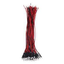 50pcs 3mm LED Diode Lights, RGB Slow Blinking Light DC 12V Pre-Wired Small Emitting LED Light High Brightness