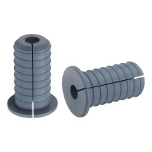 2Pcs Wall Grommets 3/4 Inch 19mm Silicone Anti-Slip Wall Pass Through Cable Bushing Feed Through Grommets Ethernet Cable Routing Kit, Gray