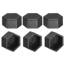 6Pcs Hex Nut Cover, M10x16x10mm Plastic Nut Protection Cap Hex Screws Bolt Covers for Indoor Outdoor Furniture Automotive Bolts Decoration, Black