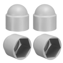 4Pcs Hex Nut Cover, M24x36x45mm Plastic Dome Nut Protection Cap Hex Screws Bolt Covers for Indoor Outdoor Furniture Automotive Bolts Decoration, Gray