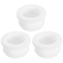 3Pcs Rubber Grommets 21mm Drill Hole, 16.5mm ID Hole Top Hat Grommet White Silicone Rubber Hole Plug Gasket for Wiring, Automotive