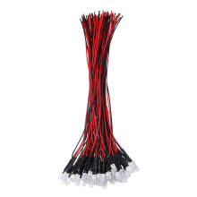 50pcs 5mm LED Diode Lights, RGB Fast Blinking Light DC 12V Pre-Wired Small Emitting LED Light High Brightness